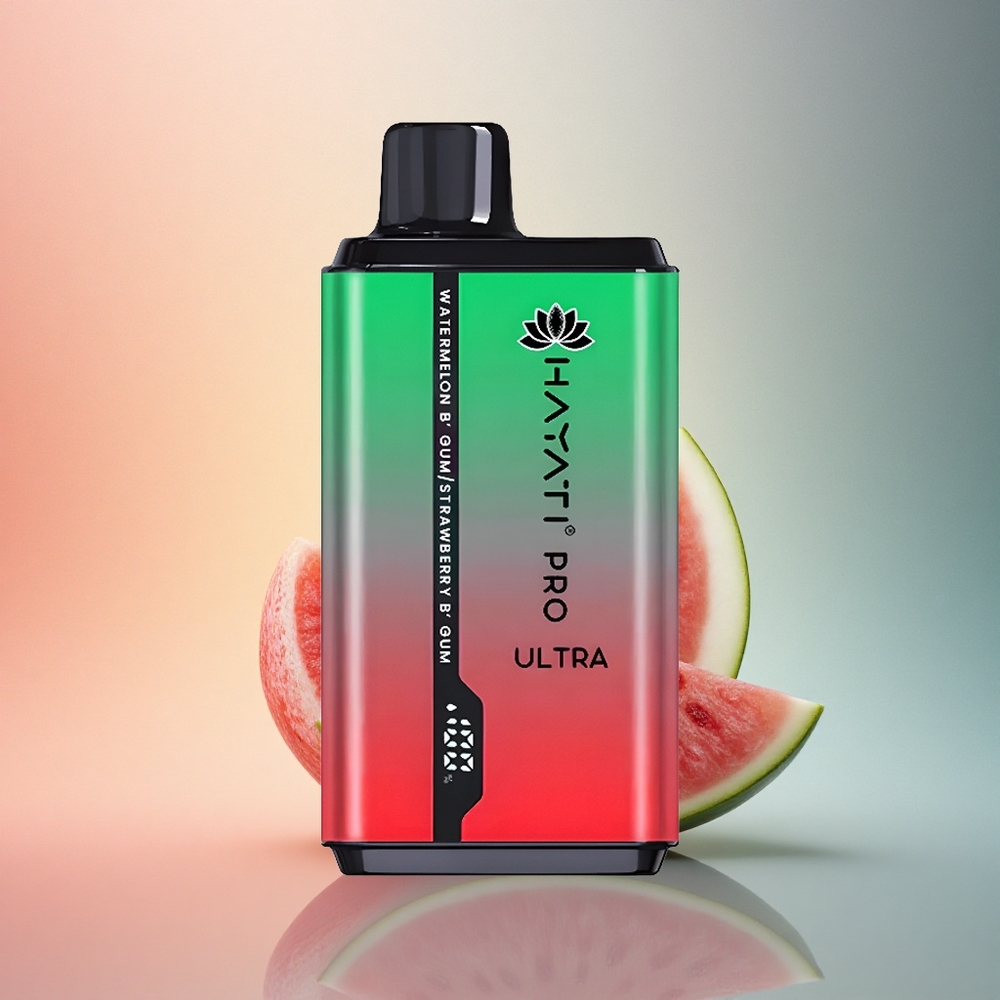 Hayati Pro Ultra 15000 Puffs Arbuusi Mullgummi Maasika Mullgummi 850mAh 24ml 2% nikotiini
