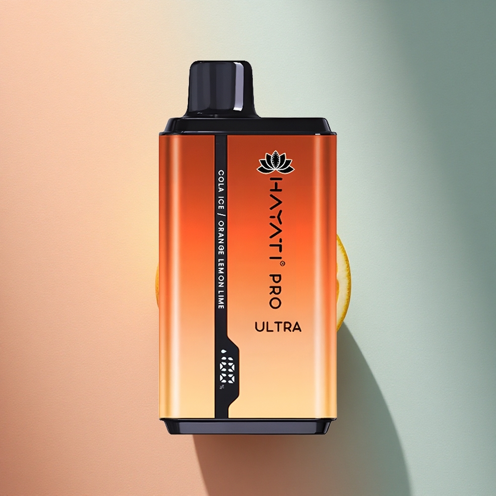 Hayati Pro Ultra 15000 Puffs Cola Jää Apelsin Sidrun & Laim 850mAh 2% nikotiini