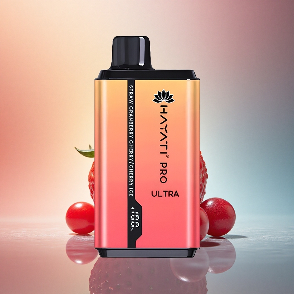 Hayati Pro Ultra 15000 Puffs Maasika Jõhvikas Kirss Jää 850mAh 2% nikotiini