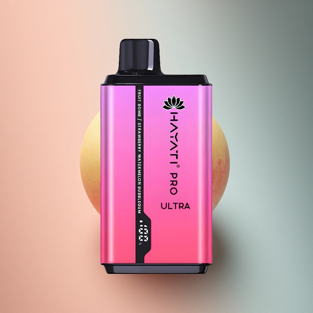 Hayati Pro Ultra 15000 Puffs Puutuluke Vesimelooni Näts 850mAh 12ml Nikotiin 2%