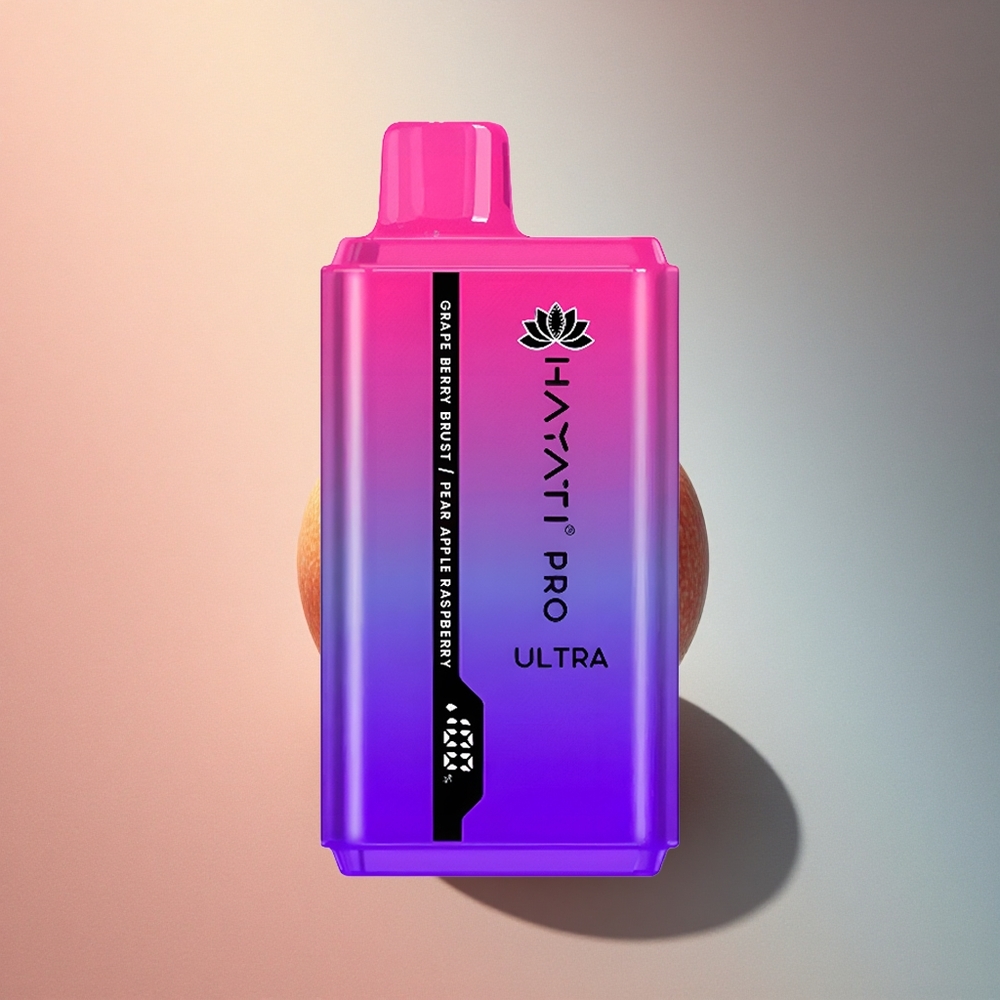 Hayati Pro Ultra 15000 Puffs Viinamarja-marjaplahvatus Pirn Õun Vaarikas 850mAh 2% nikotiini
