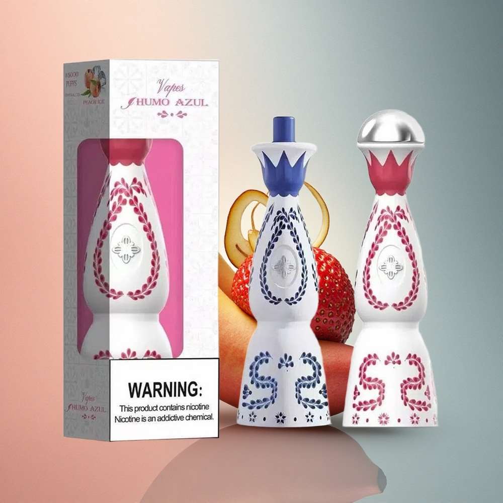 Humo Azul 15000 Puffs Maasika Banaani Draakonivili 20mL 5% nikotiini 500mAh