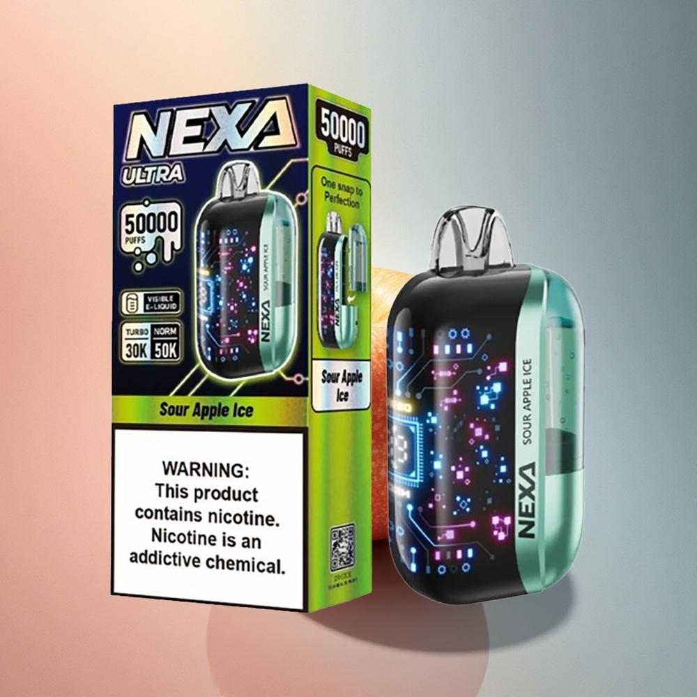 NEXA Ultra 50000 Puffs Hapu õunajää 5% nikotiini 800mAh