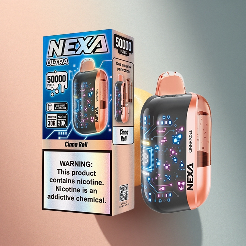 NEXA Ultra 50000 Puffs Kaneelirull 20ml 800mAh 5% nikotiini