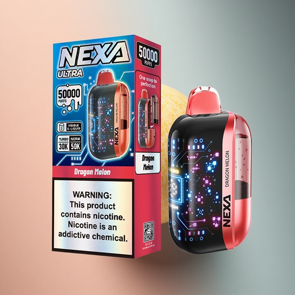 NEXA Ultra 50000 Puffs Lohe-Melon 20ml 800mAh 5% nikotiini