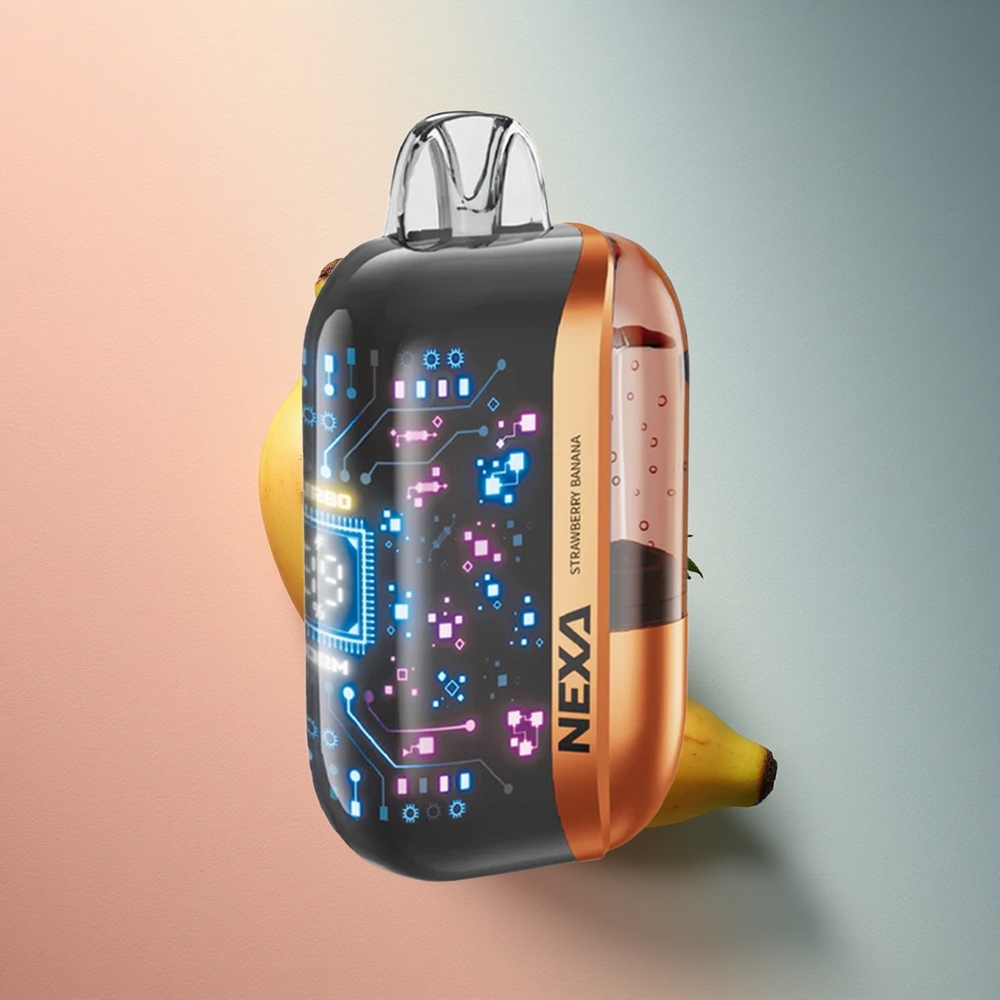 NEXA Ultra 50000 Puffs Maasika Banaani 20ml 5% nikotiini 800mAh