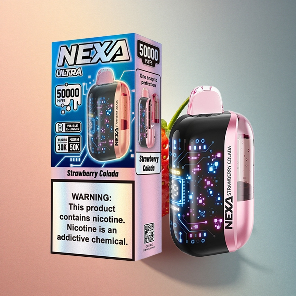 NEXA Ultra 50000 Puffs Maasika-Kolaada 20ml 5% nikotiini 800mAh