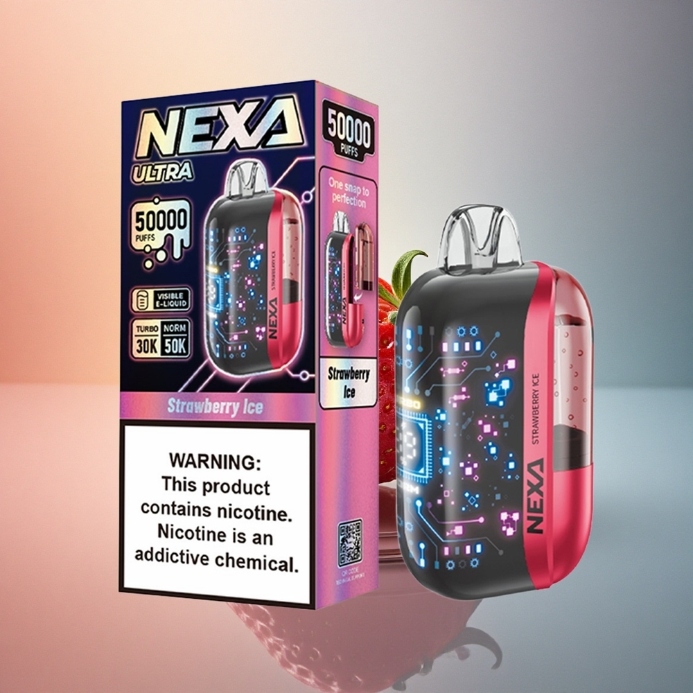 NEXA Ultra 50000 Puffs Maasikajää 20ml 800mAh 5% nikotiini
