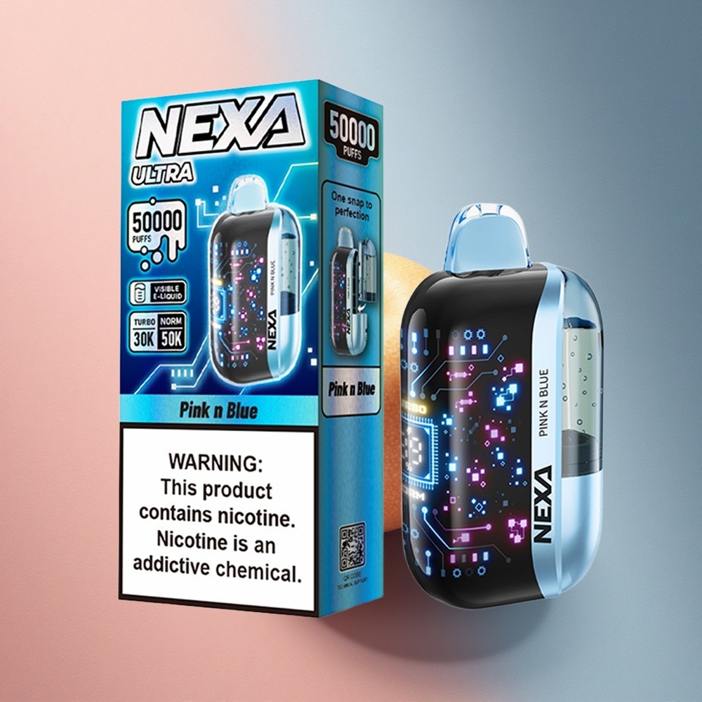 NEXA Ultra 50000 Puffs Roosa ja Sinine 20ml 800mAh 5% nikotiini