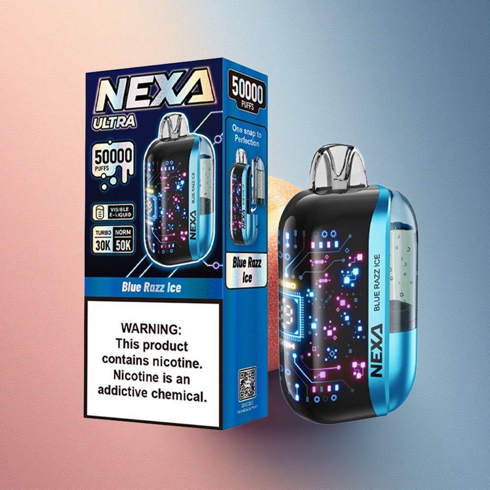 NEXA Ultra 50000 Puffs Sinine Maasikajää 20ml 5% nikotiini 800mAh