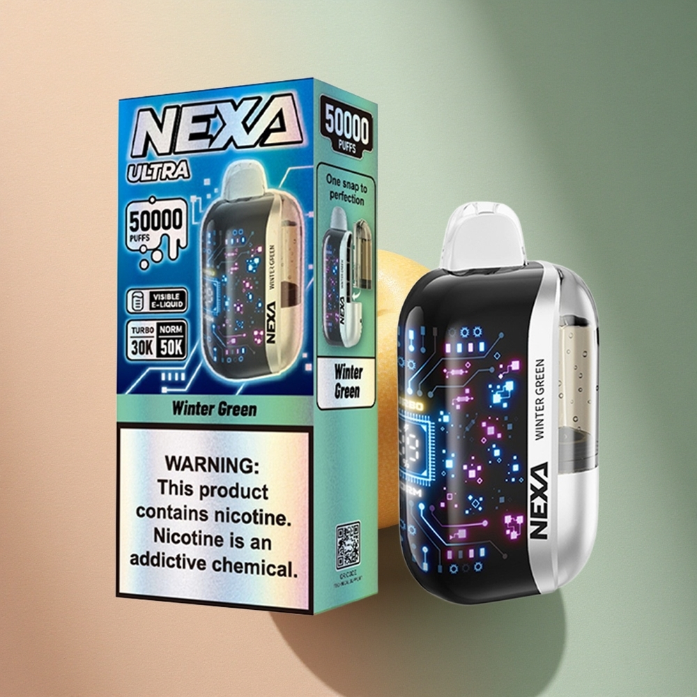 NEXA Ultra 50000 Puffs Talve Roheline 800mAh 20ml Nikotiin 5%