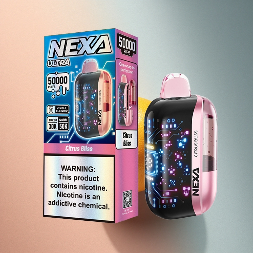 NEXA Ultra 50000 Puffs Tsitrusrõõm 5% nikotiini 800mAh 20ml